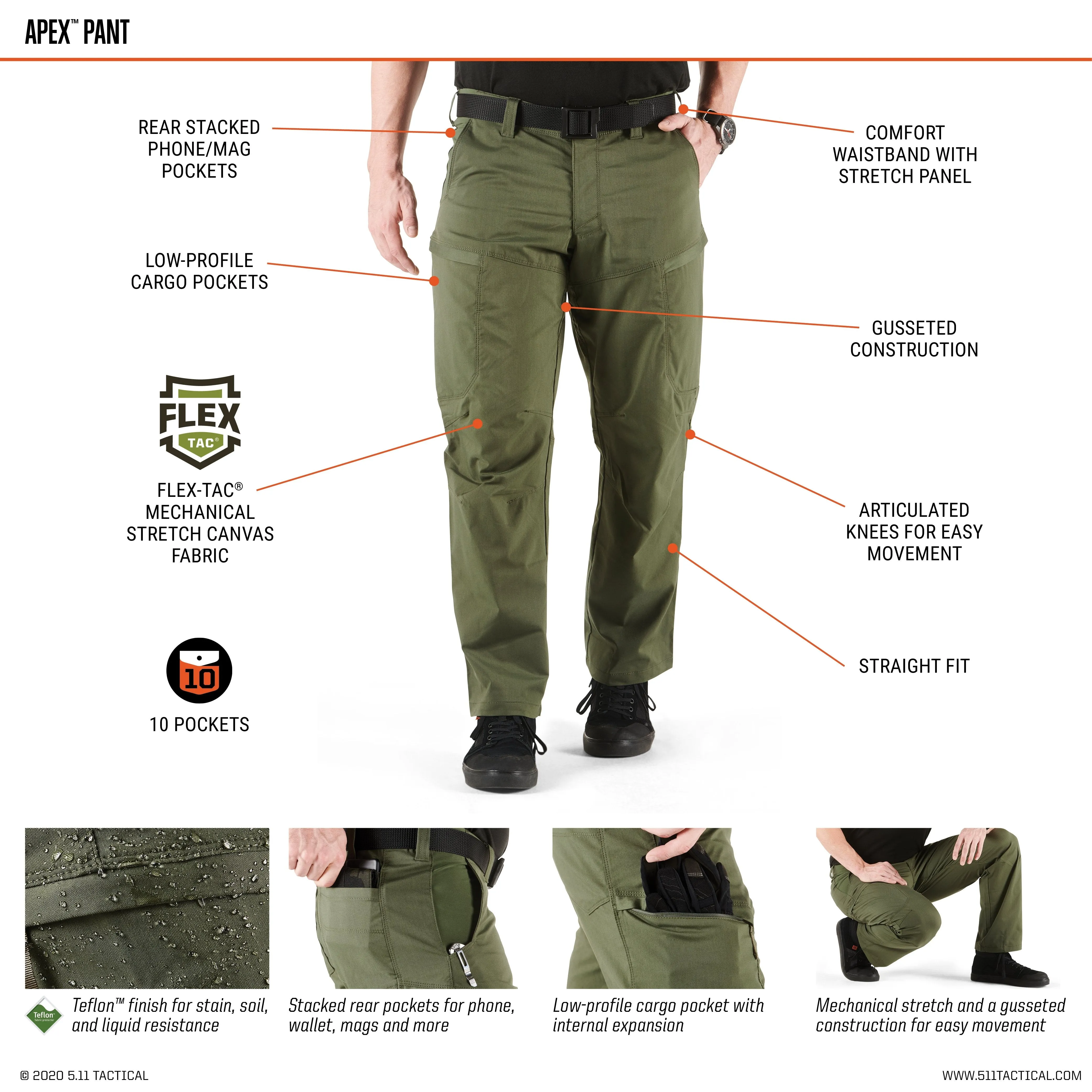 5.11 Tactical Covert Apex Pant Burnt