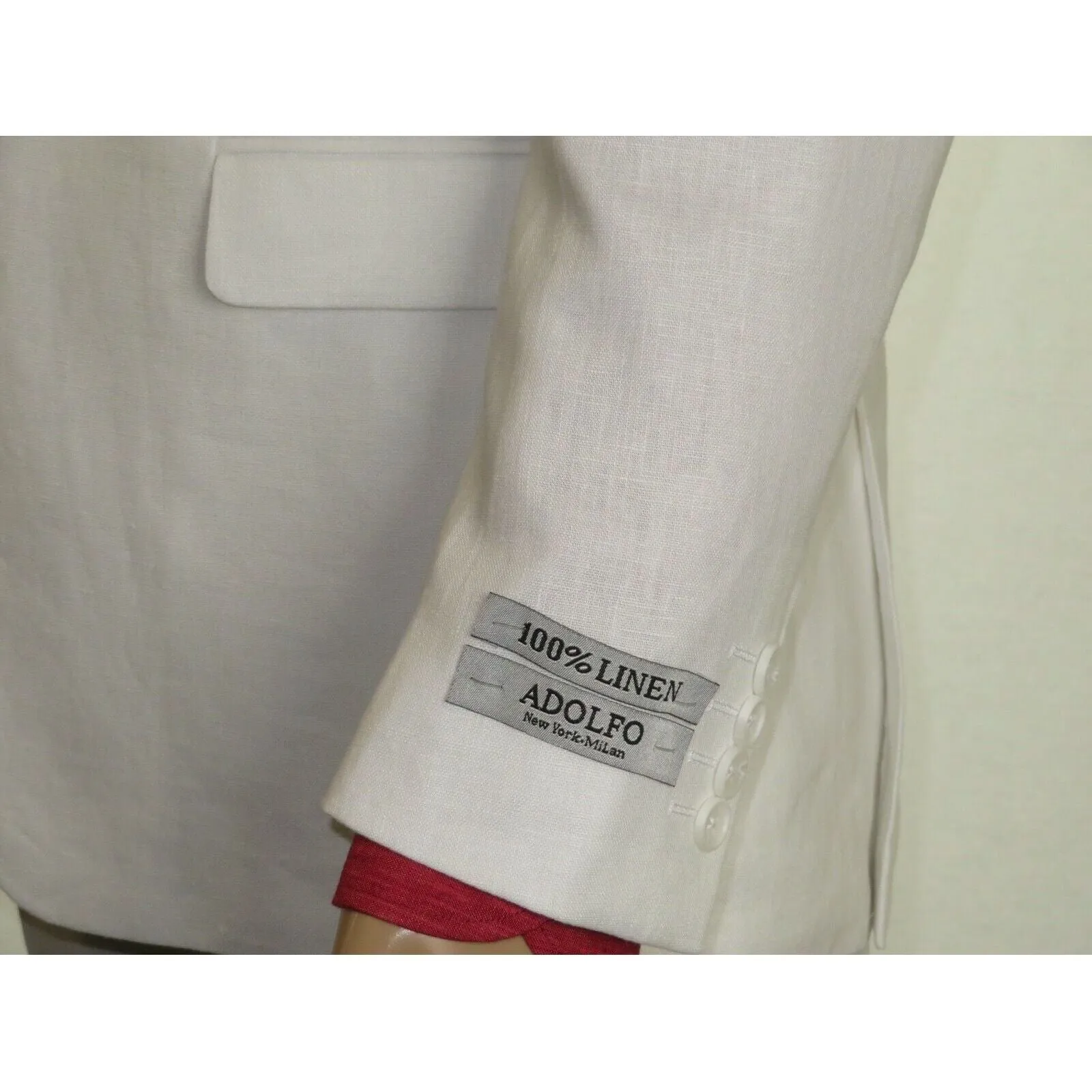 Adolfo Men's Linen Suit summer suit Breathable and comfortable C500 White