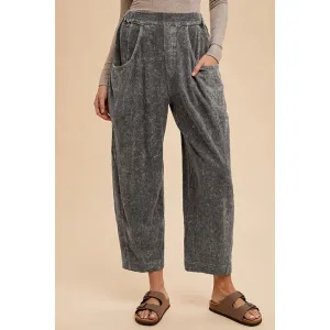Annie Wear Mineral Washed Elastic Waist Pants