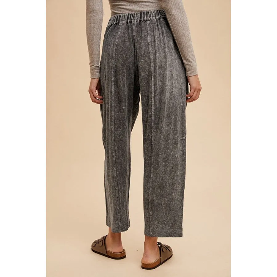 Annie Wear Mineral Washed Elastic Waist Pants