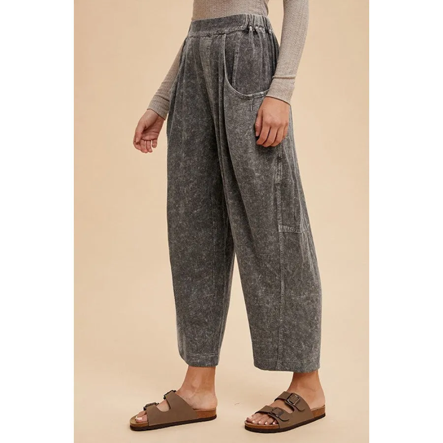 Annie Wear Mineral Washed Elastic Waist Pants