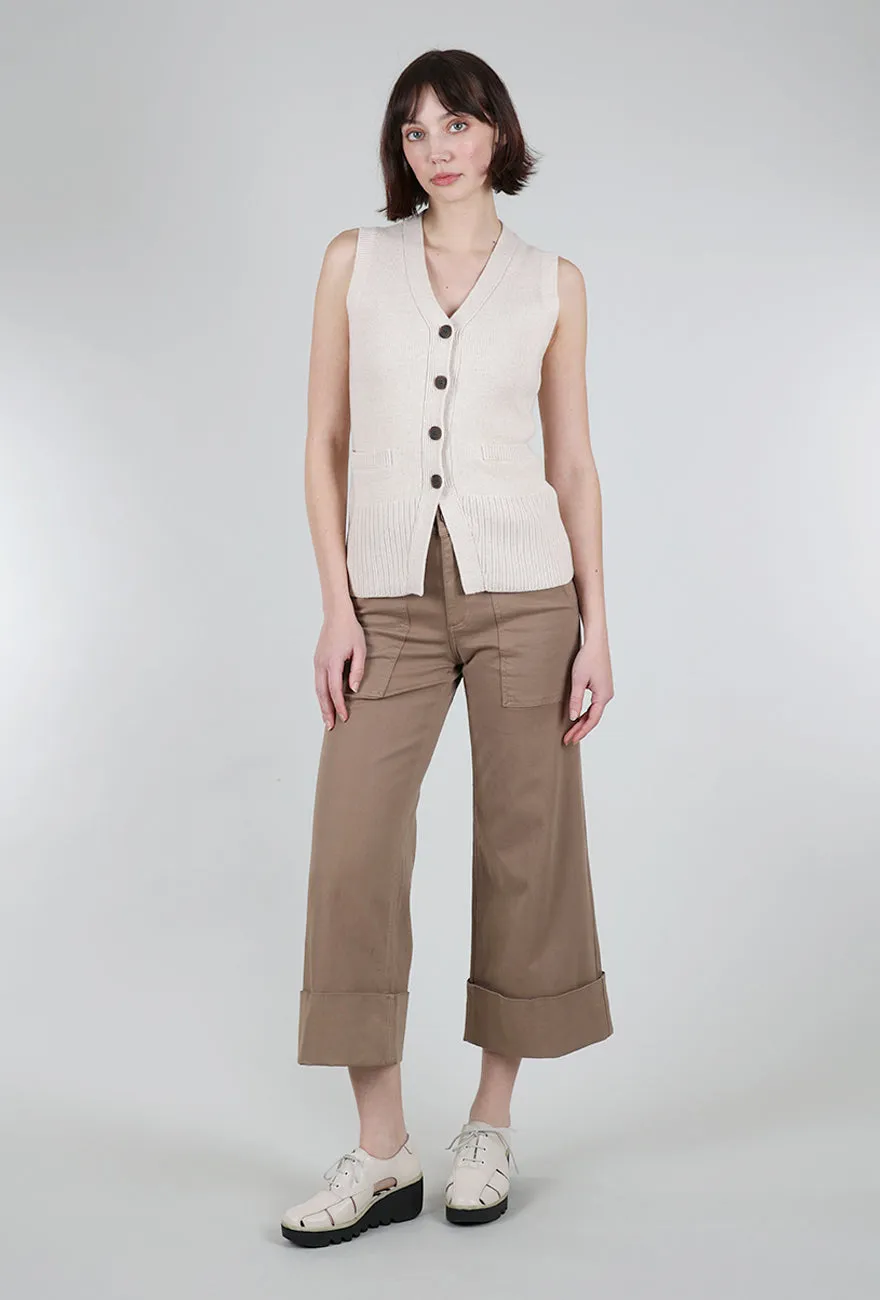 Audra Vest Cardigan, Soft Dove