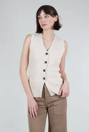 Audra Vest Cardigan, Soft Dove