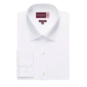 BA084-16 Brook Taverner Mens Rapino Long Sleeve Shirt White 16"