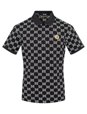 Black G Men's Polo Shirt Luxury Fashion Design T-Shirt Regular-Fit Style No: PL-2380