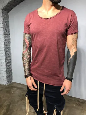 Bordeaux Plain T-Shirt BL246 Streetwear T-Shirts