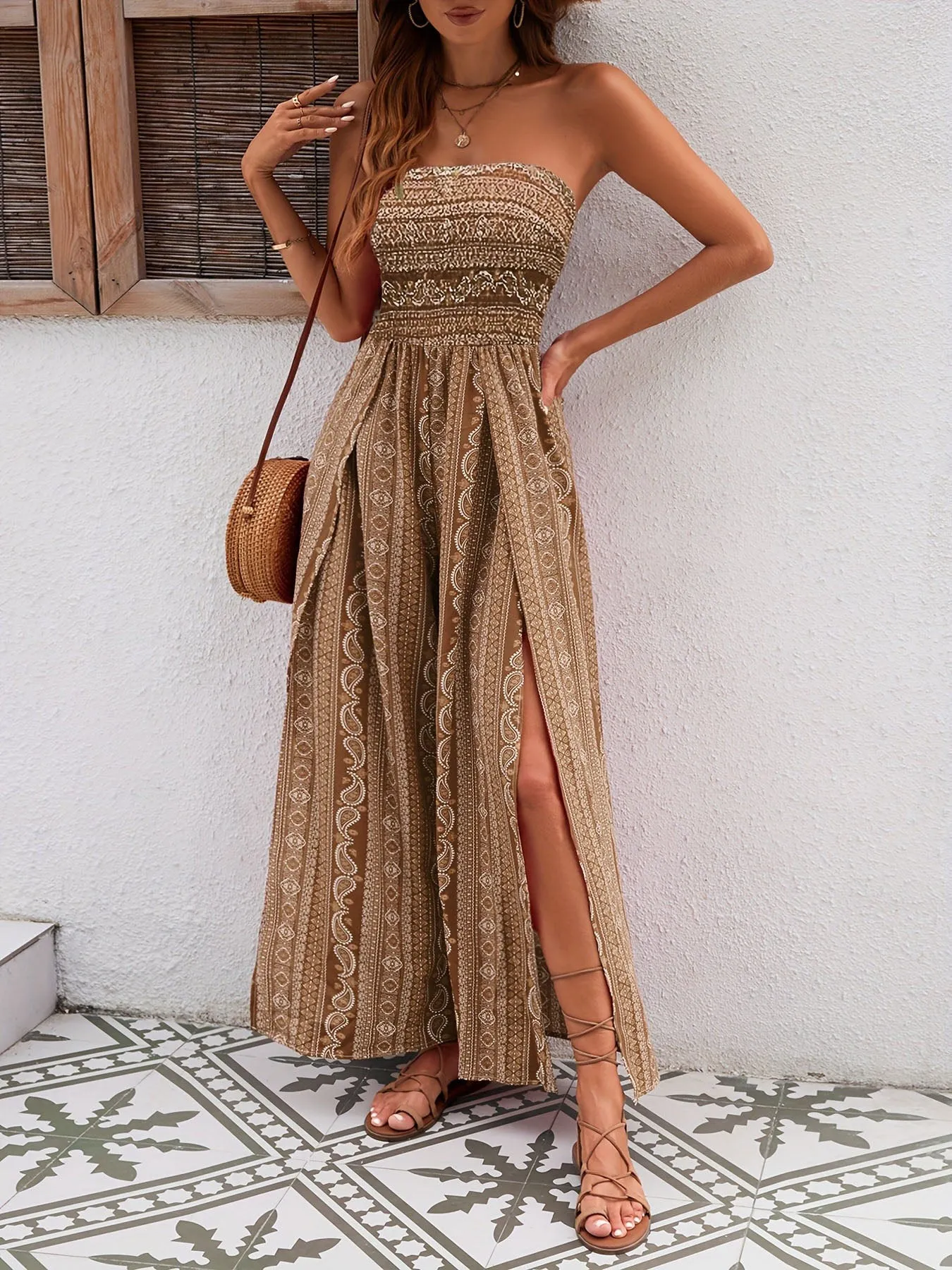 Breezy Flattering Slit Maxi Dress