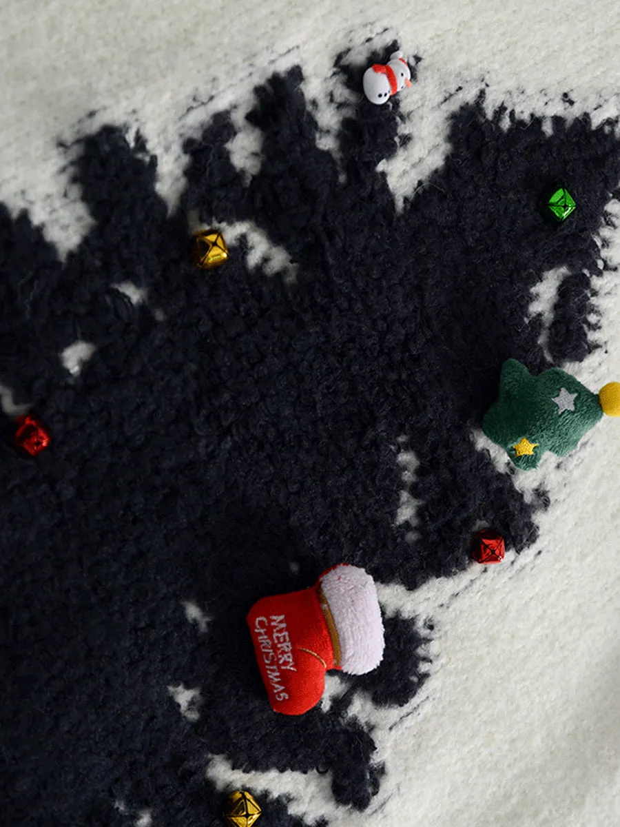 Christmas Tree Pattern Knitted Sweater