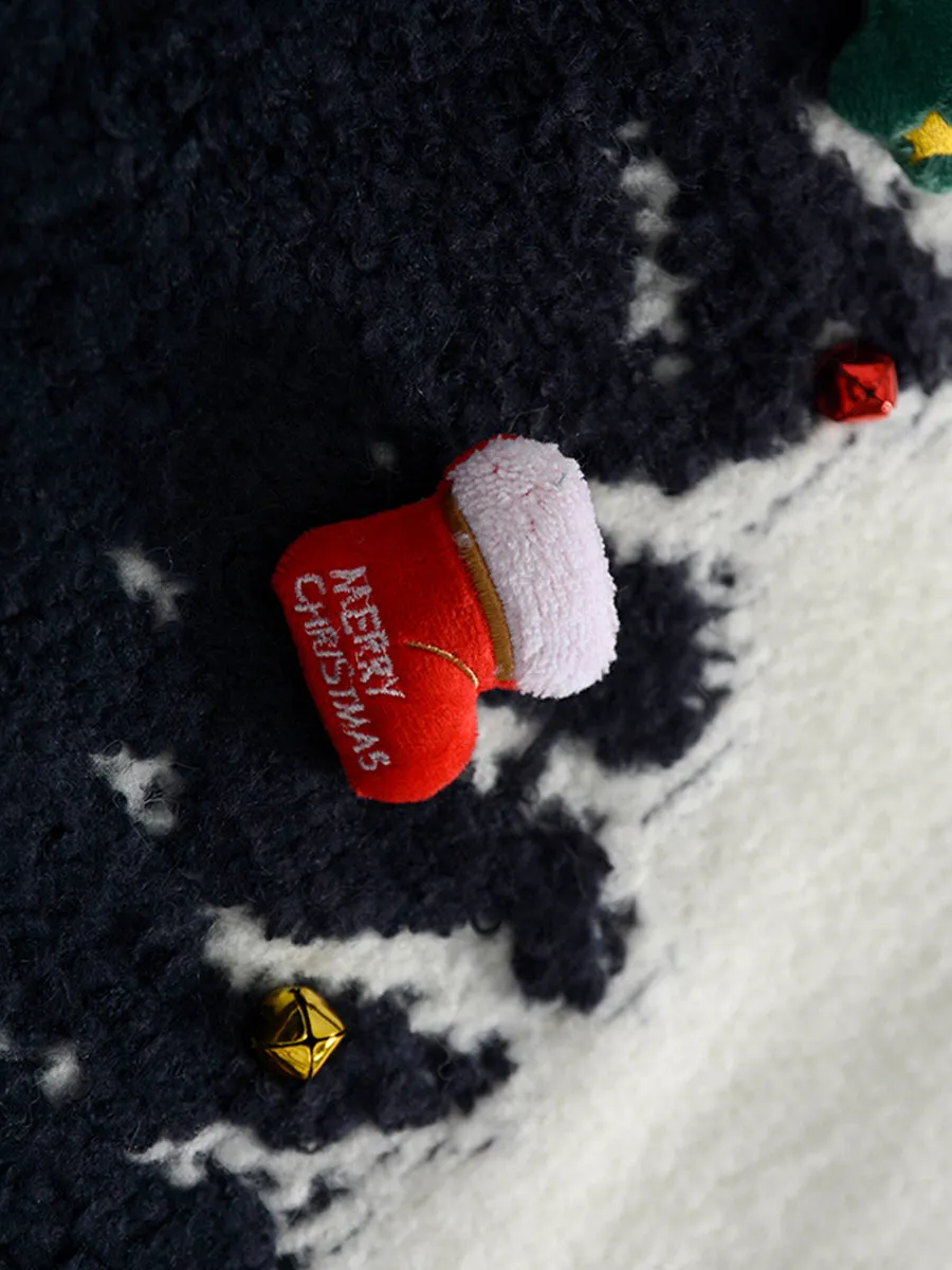 Christmas Tree Pattern Knitted Sweater