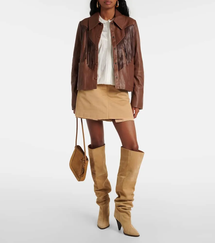 Dorothee Schumacher Sleek Statement fringed leather jacket