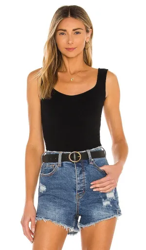 Free People Clean Lines Bodysuit in Black