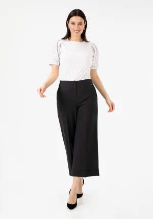G-Line Charcoal Wide Leg Cropped Pants