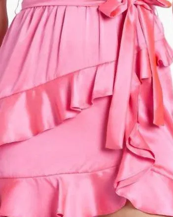 Johanna Mini Dress In Pink Ribbon | Pink Ribbon