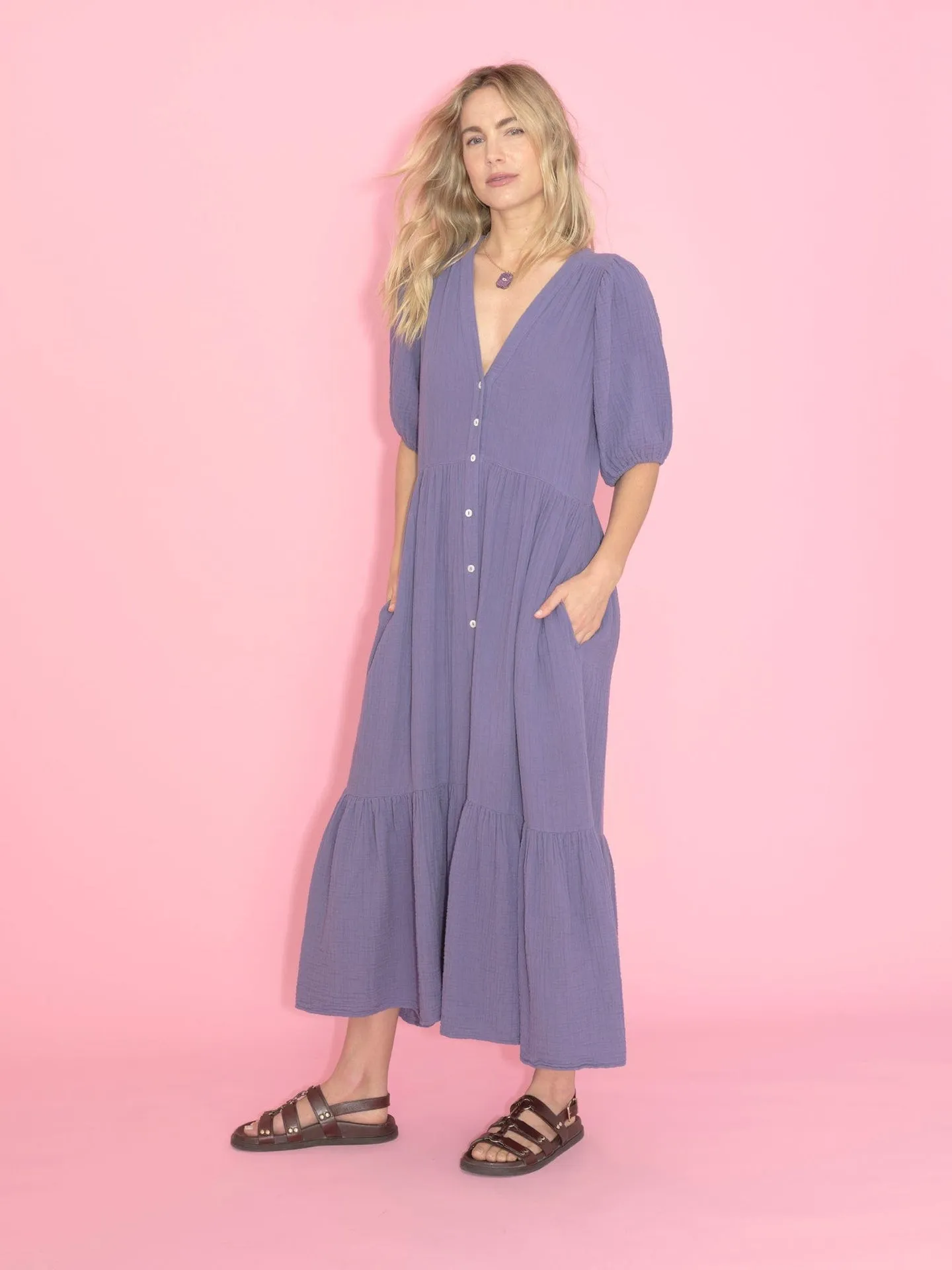Lennox Dress in Skipper Blue