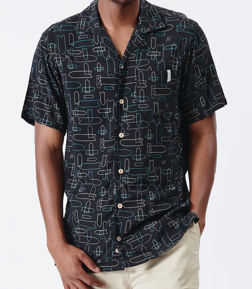 Line art Hawaiian shirt