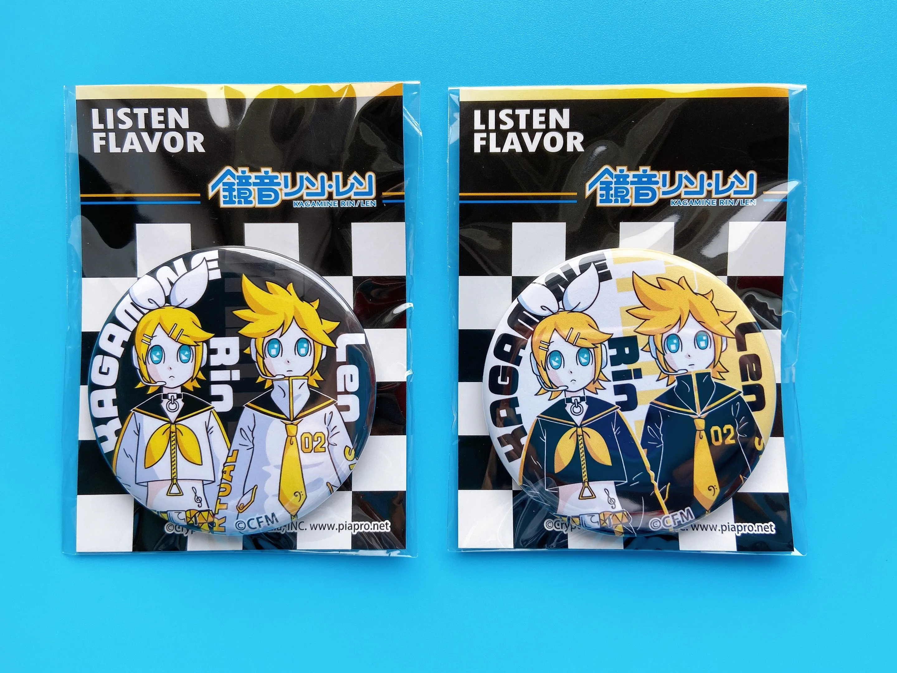 Listen Flavor x Kagamine Rin / Len badges