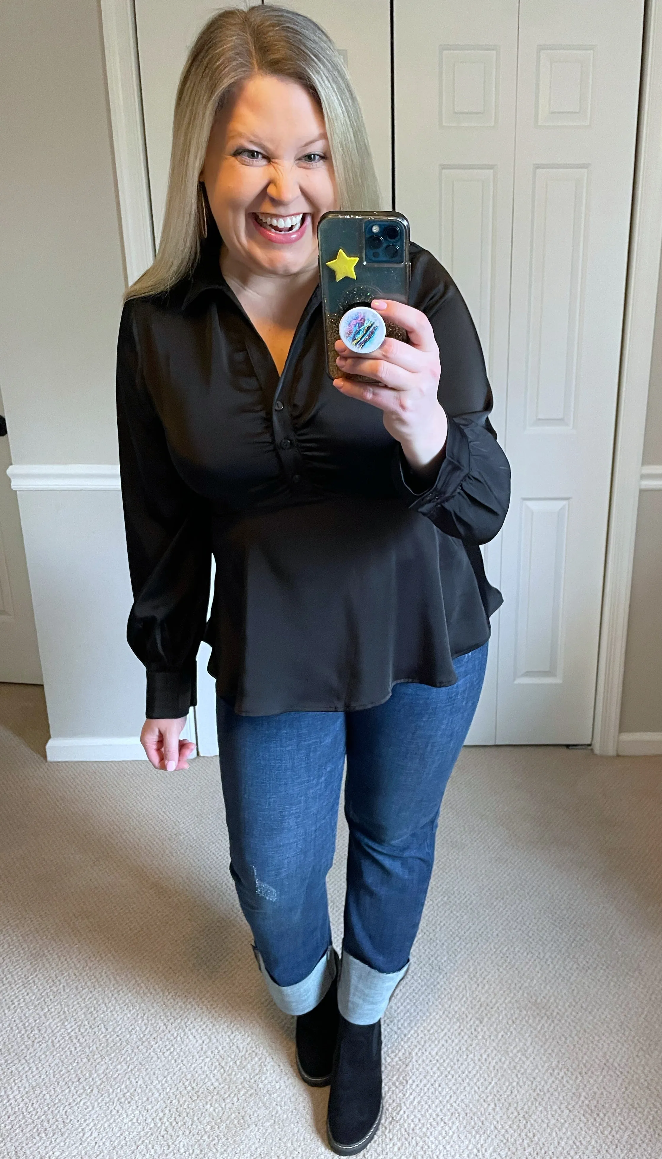 Little Love Songs Blouse in Sleek Black