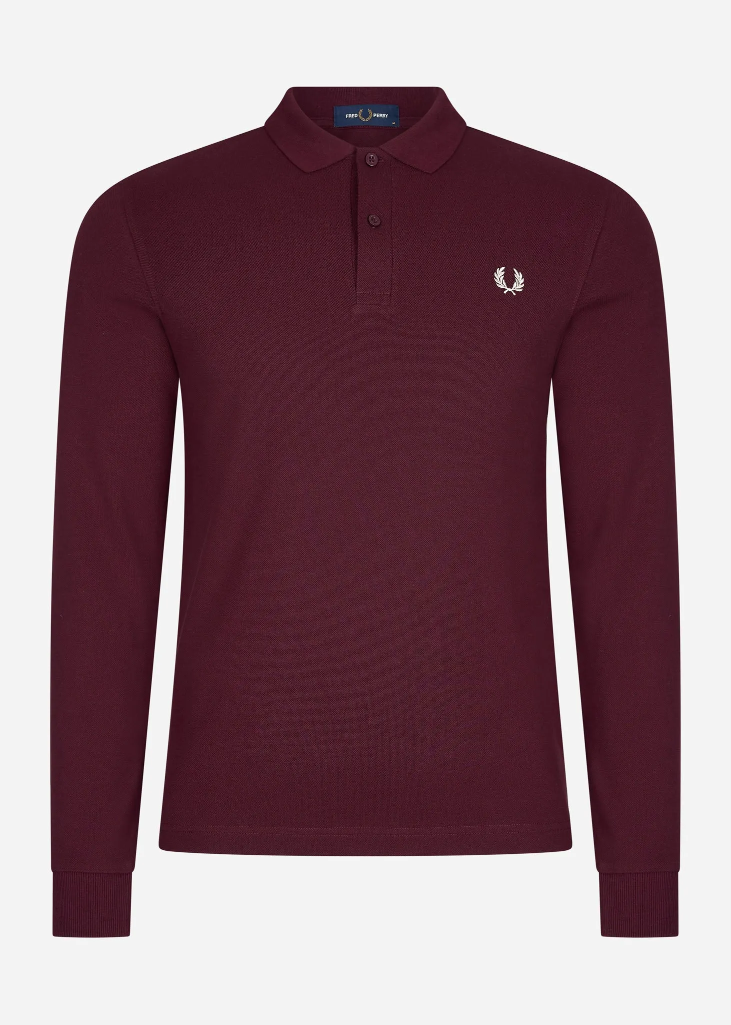 LS plain fred perry shirt - oxblood