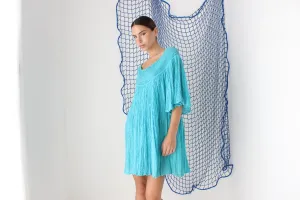 MADE IN GREECE 90s Cotton Gauze Breezy Trapeze Mini