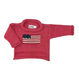 Nantucket Red American Flag Roll Neck Sweater