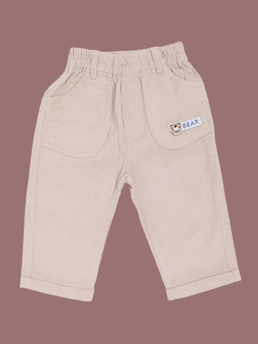 Olio Kids Boy’s Beige Striped Long Sleeve T-Shirt and Pants Set