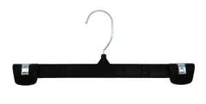 PLASTIC SKIRT & PANT HANGER BLACK 12" PACK 200