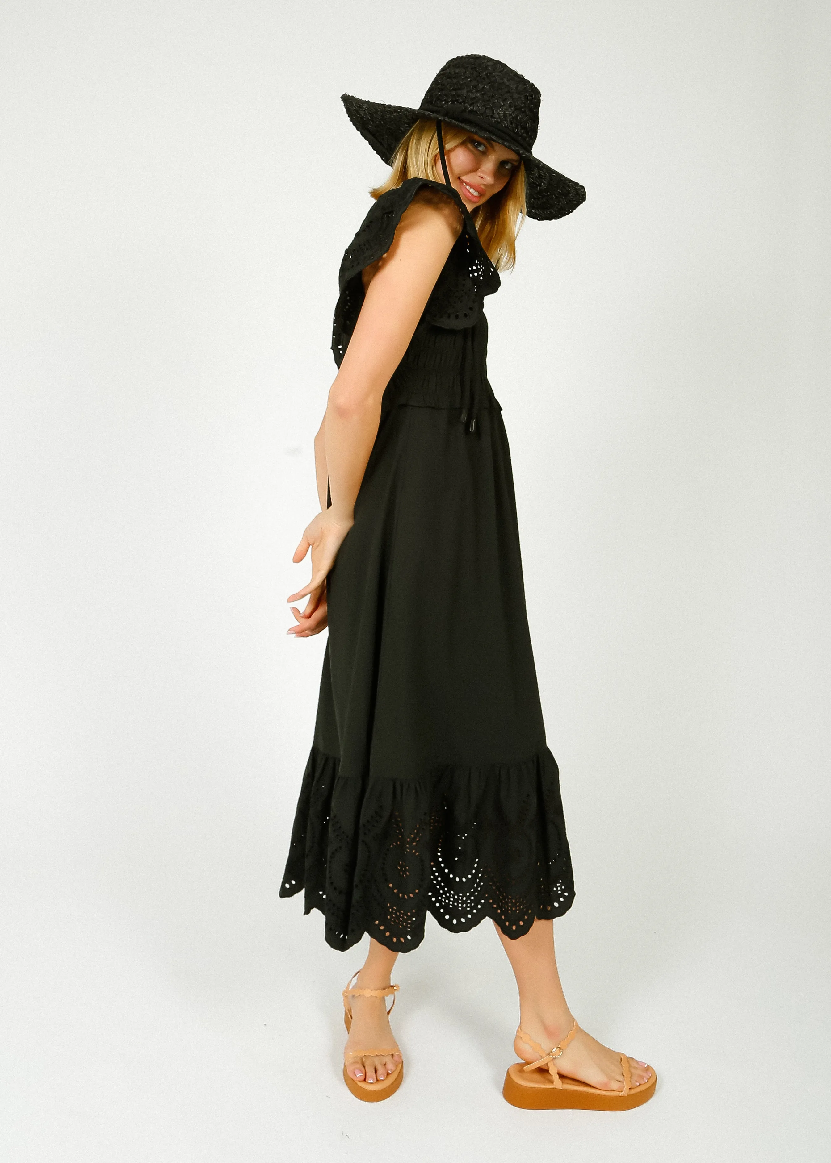 RAILS Clementine Dress in Black Eyelet