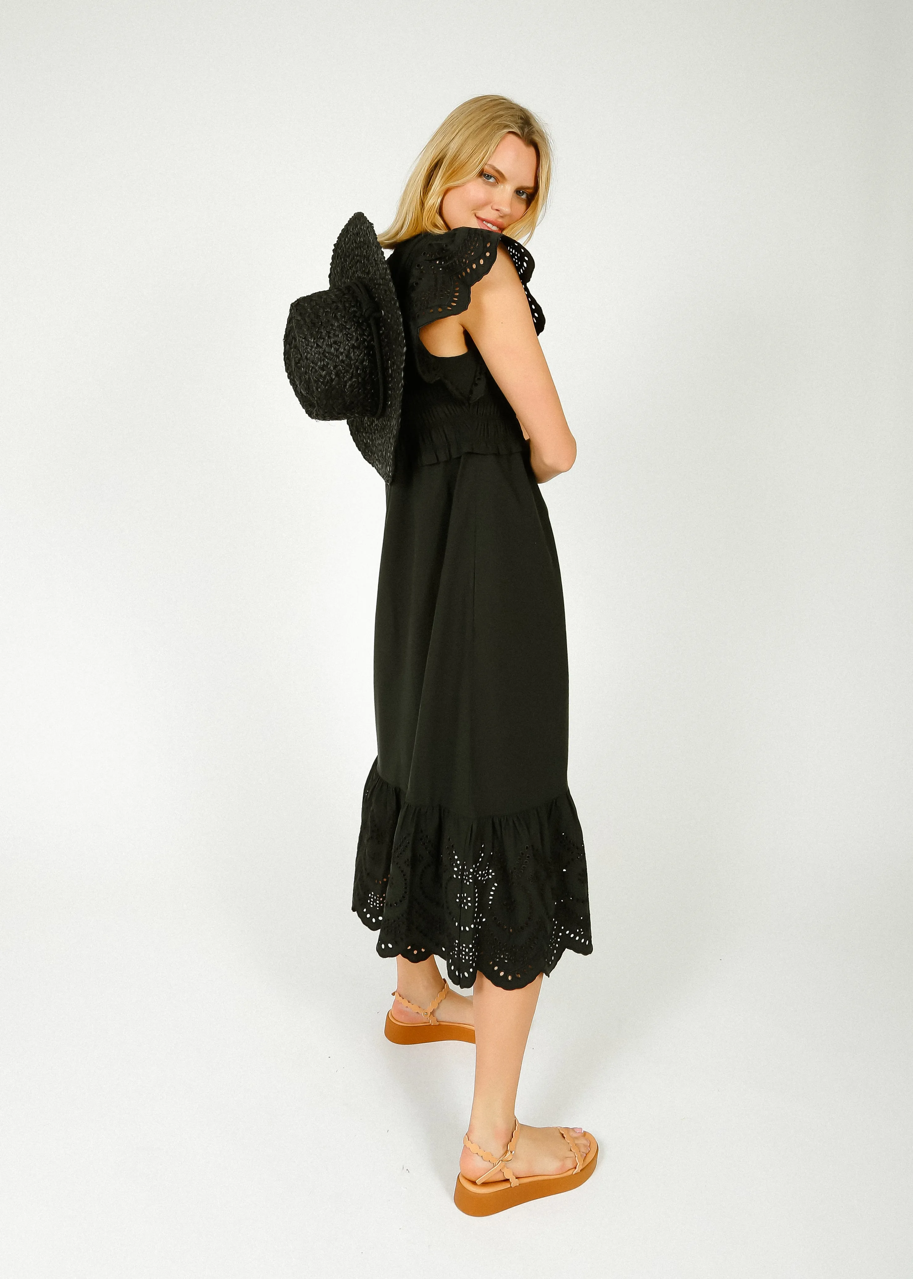 RAILS Clementine Dress in Black Eyelet