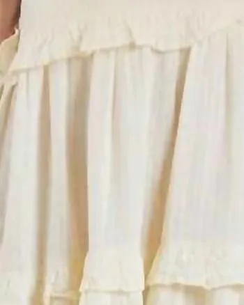 Ruffle Dress In Ivory | Ivory