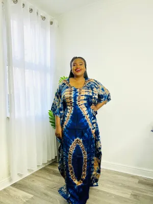 Rukiya Easy breezy Adire Kaftan Dress - Mystery Colors
