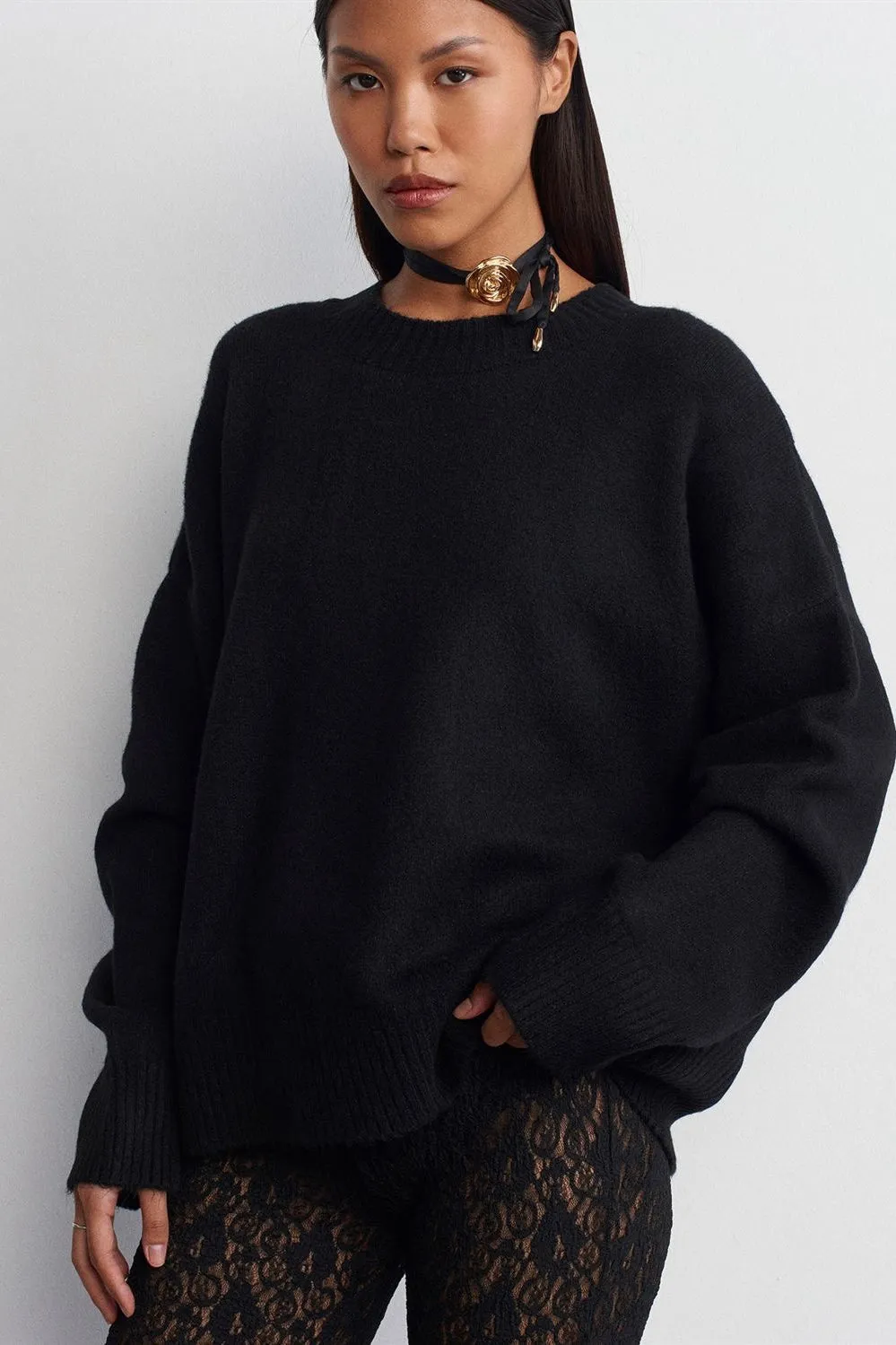 Soft Crewneck Knit Sweater