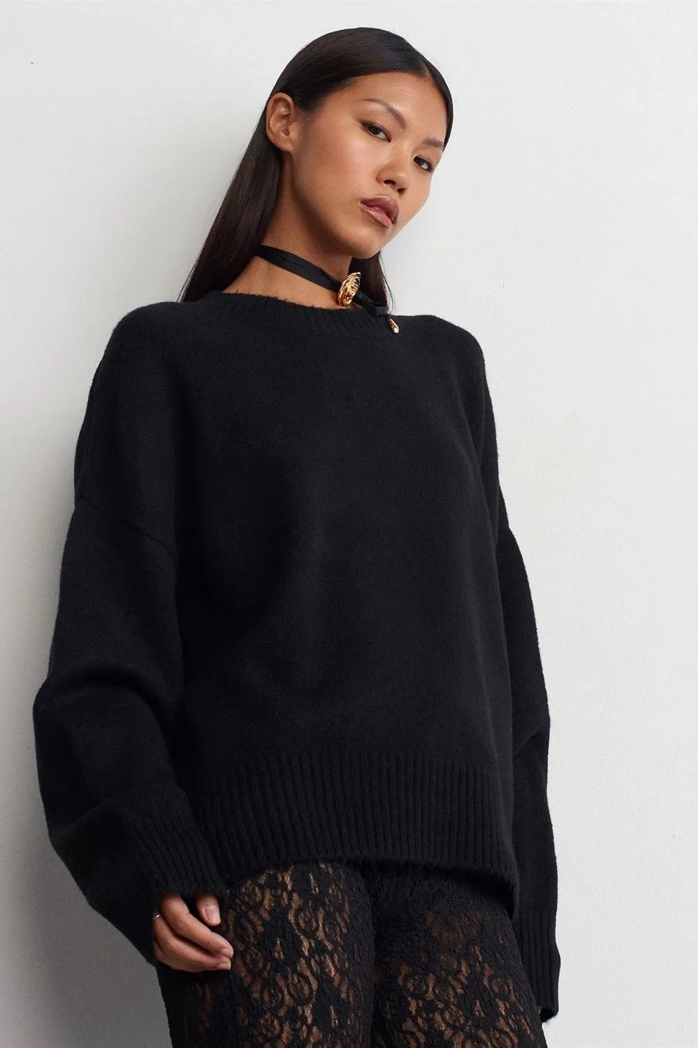 Soft Crewneck Knit Sweater