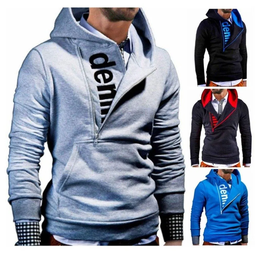 Thicken Warm Zipper Pullovers Men Hoodies