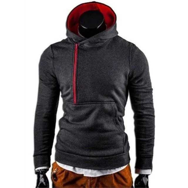 Thicken Warm Zipper Pullovers Men Hoodies