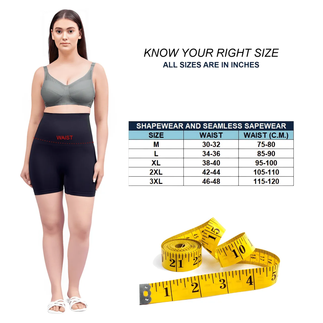 Tummy Tucker Women's High Waist Shapewear for Women, Tummy Shaper Comfortable Seamless Shapewear (Free Size)