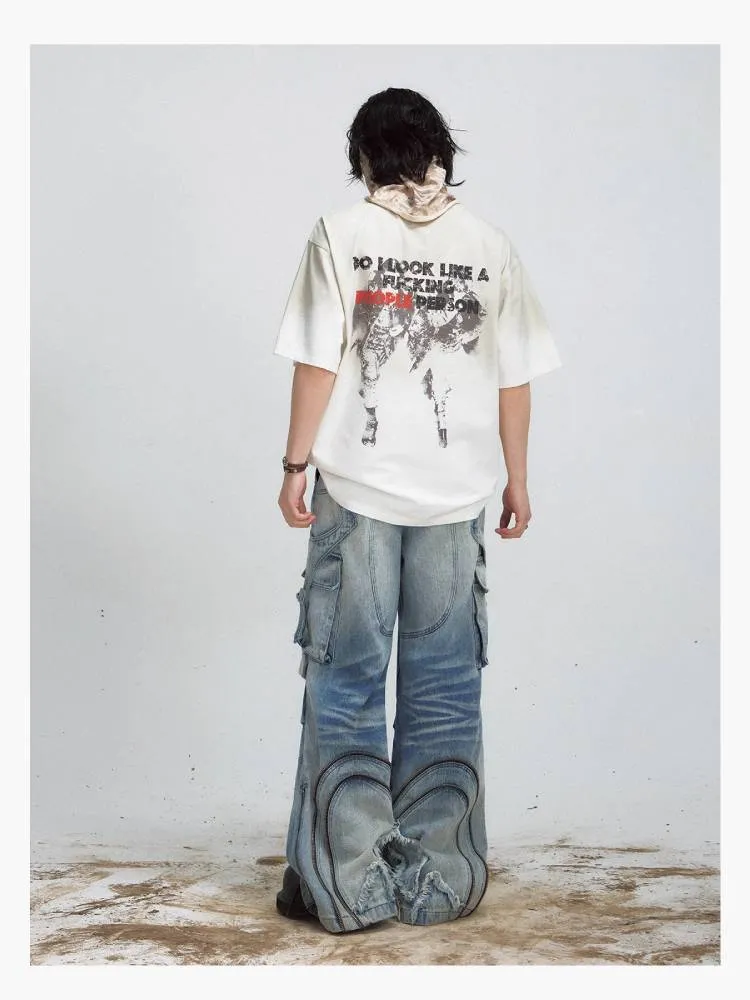 Washed loose pants【s0000009199】