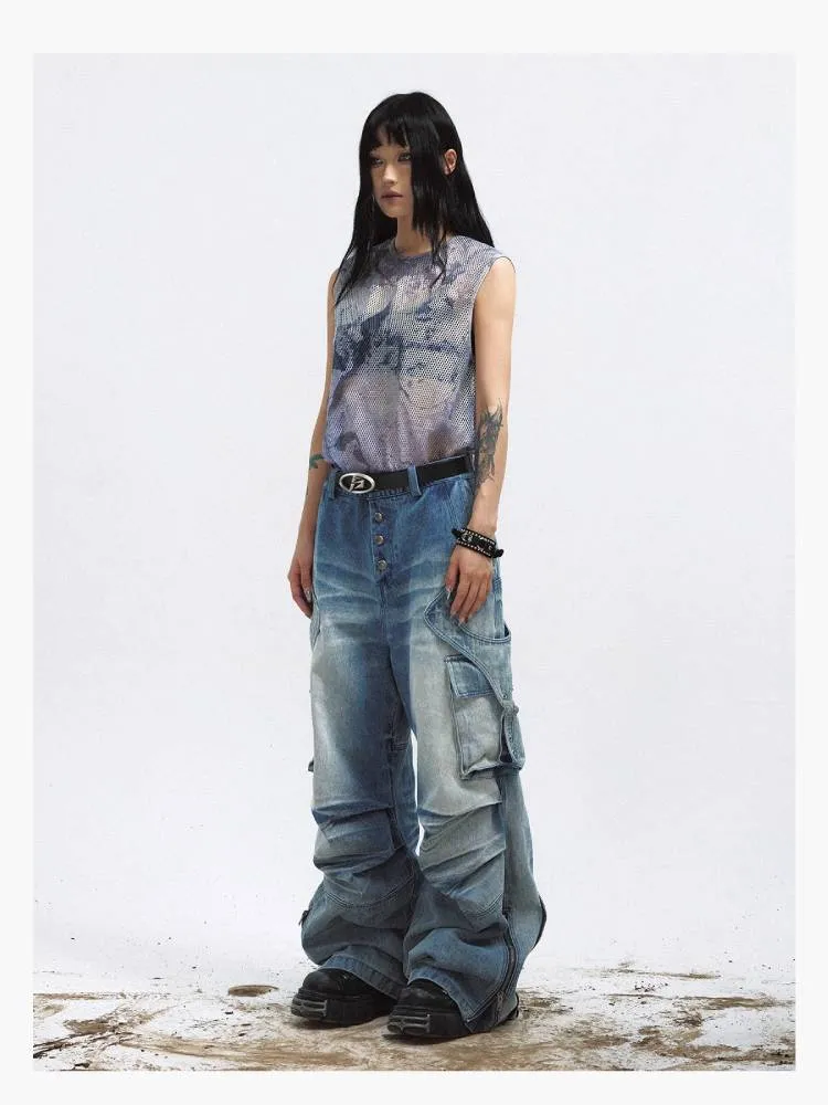 Washed loose pants【s0000009199】