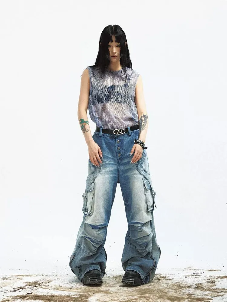 Washed loose pants【s0000009199】