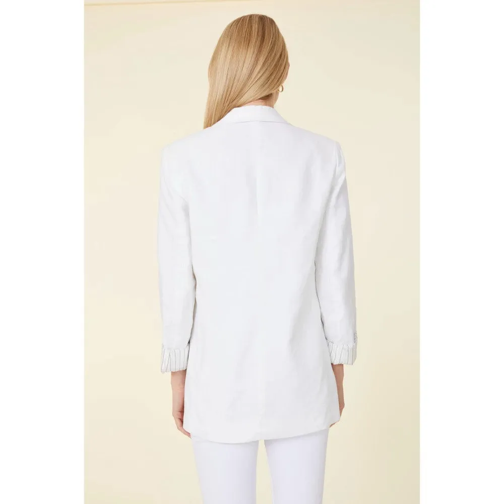 White Linen Blazer